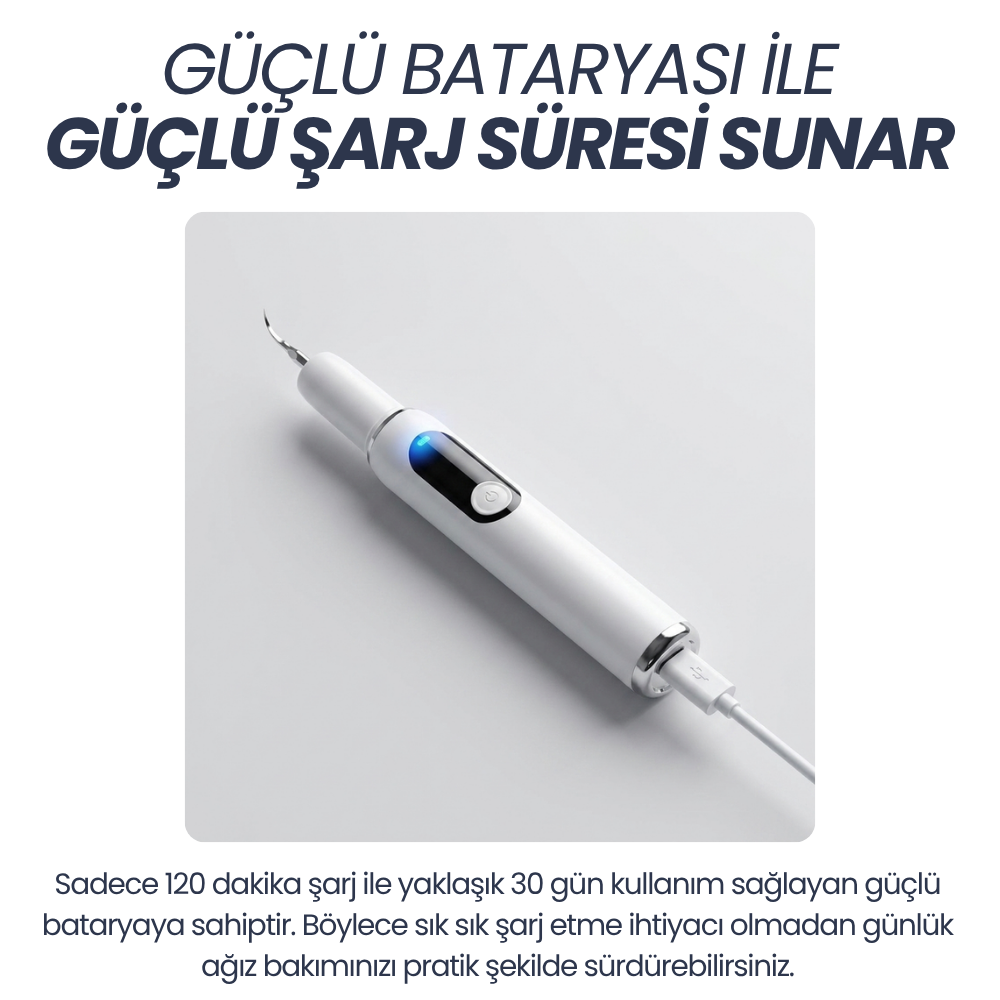 Güçlü batarya ile uzun şarj süresi