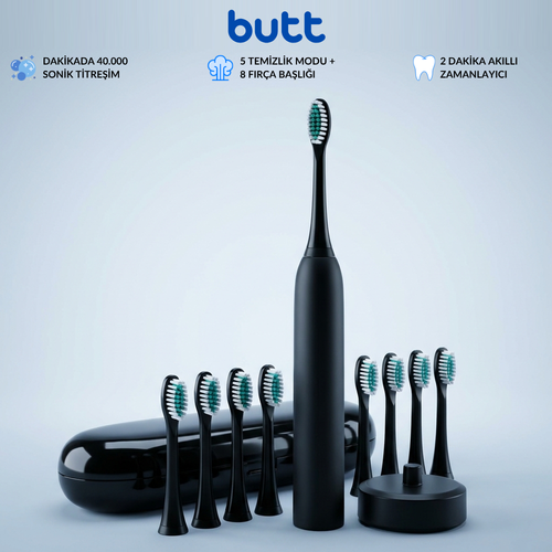 Butt Brush sonik diş fırçası kit