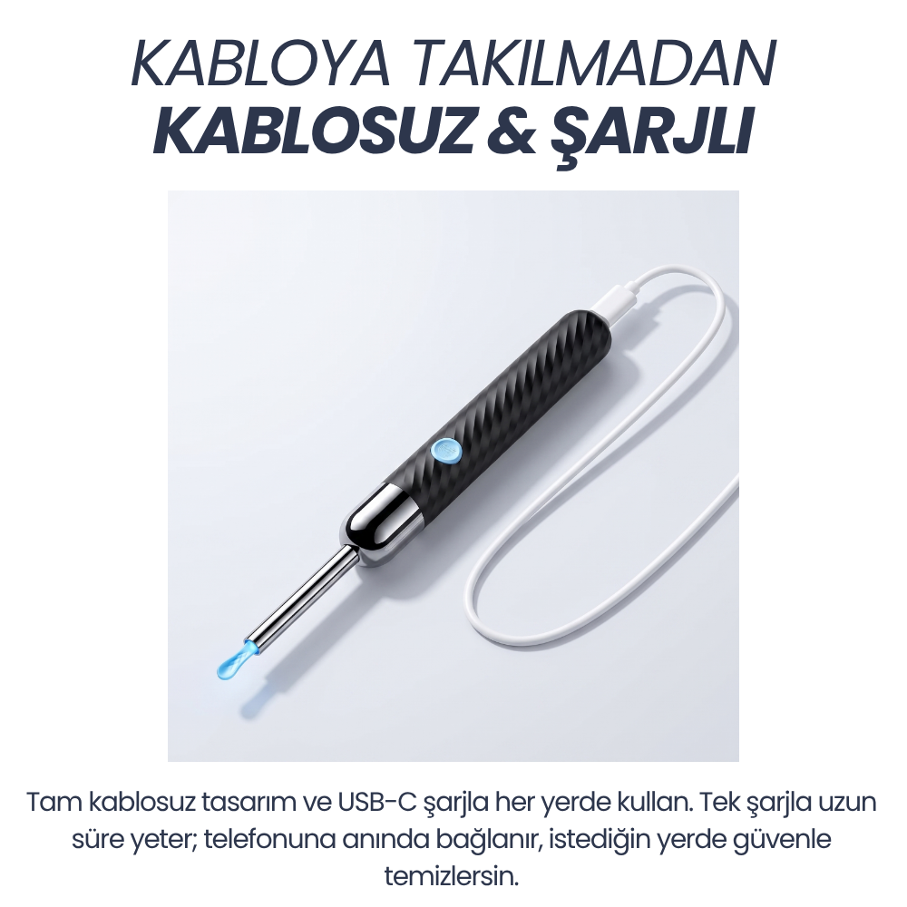 Kablosuz ve USB-C şarjlı