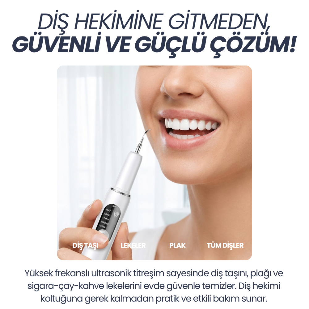 Diş hekimine gitmeden güvenli diş taşı temizliği