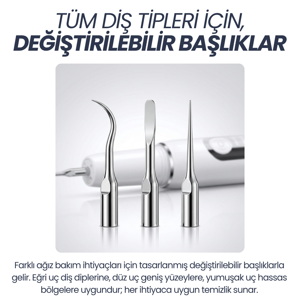 Değiştirilebilir temizlik başlıkları